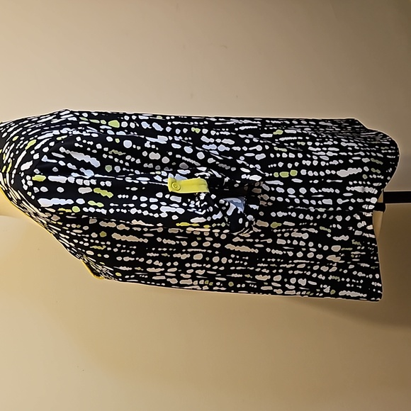 Women's Petite Large Pull Over Mid Sleeves Stretch Black, Gray, Green Top #W-550 - Picture 7 of 12